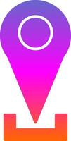 Location Pin Glyph Gradient Icon vector