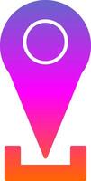 Location Pin Glyph Gradient Icon vector