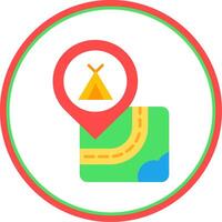 Caming Flat Circle Uni Icon vector