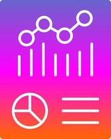 Graphical Report Glyph Gradient Icon vector