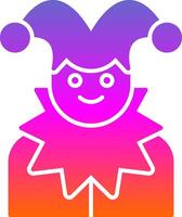 Jester Glyph Gradient Icon vector