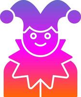 Jester Glyph Gradient Icon vector