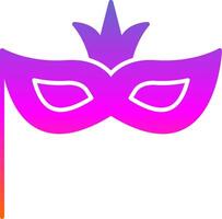 Carnival Mask Glyph Gradient Icon vector