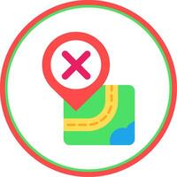 cancelar plano circulo uni icono vector