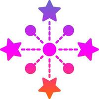 Fireworks Glyph Gradient Icon vector