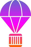 Parachute Glyph Gradient Icon vector