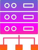 Structured Data Glyph Gradient Icon vector