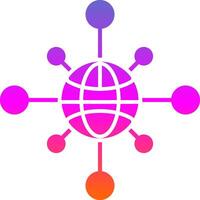 Networking Glyph Gradient Icon vector