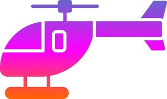 Helicopter Glyph Gradient Icon vector