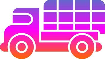 Military Truck Glyph Gradient Icon vector