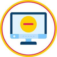 Remove Flat Circle Uni Icon vector