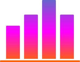 Chart Glyph Gradient Icon vector