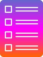 Task List Glyph Gradient Icon vector