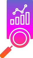 Market Analysis Glyph Gradient Icon vector