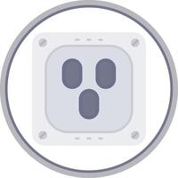 Outlet Flat Circle Uni Icon vector