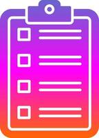 Checklist Glyph Gradient Icon vector