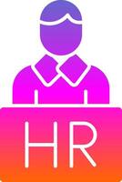 Human Resources Glyph Gradient Icon vector