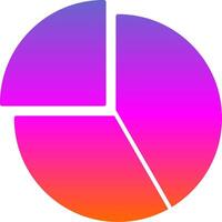 Pie Chart Glyph Gradient Icon vector