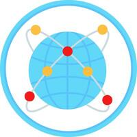 Internet Flat Circle Uni Icon vector