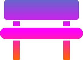 Bench Glyph Gradient Icon vector