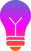 Bulb Glyph Gradient Icon vector