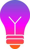 Bulb Glyph Gradient Icon vector