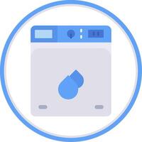 Laundry Flat Circle Uni Icon vector