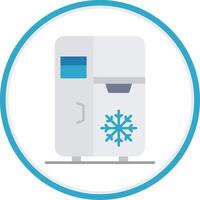 Refrigerator Flat Circle Uni Icon vector