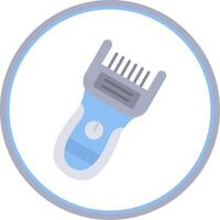 Trimmer Flat Circle Uni Icon vector