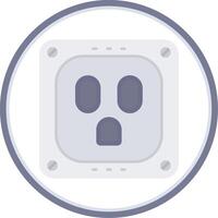 Socket Flat Circle Uni Icon vector