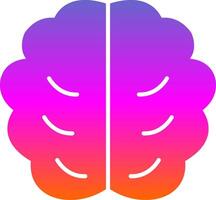 Brain Glyph Gradient Icon vector