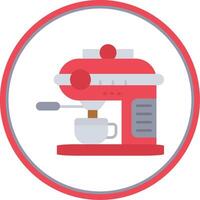 Coffee machine Flat Circle Uni Icon vector