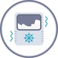 Ice maker Flat Circle Uni Icon vector