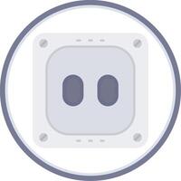 Socket Flat Circle Uni Icon vector