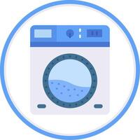 Laundry Flat Circle Uni Icon vector