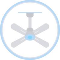Fan Flat Circle Uni Icon vector