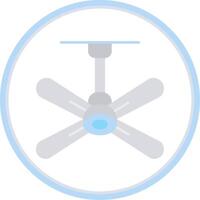 ventilador plano circulo uni icono vector