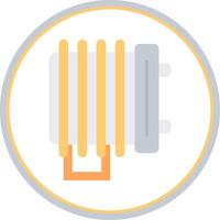 Heater Flat Circle Uni Icon vector