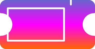 Ticket Glyph Gradient Icon vector