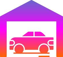 Garage Glyph Gradient Icon vector