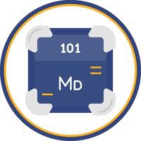 Mendelevium Flat Circle Uni Icon vector