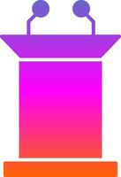 Podium Glyph Gradient Icon vector