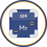 meitnerio plano circulo uni icono vector