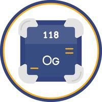 Oganesson Flat Circle Uni Icon vector