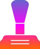 Gear Stick Glyph Gradient Icon vector