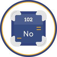 Nobelium Flat Circle Uni Icon vector