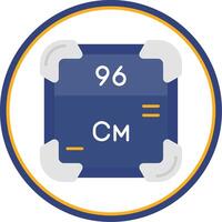 Curium Flat Circle Uni Icon vector