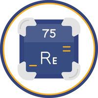 Rhenium Flat Circle Uni Icon vector