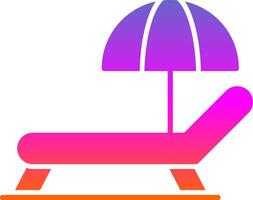 Sunbed Glyph Gradient Icon vector