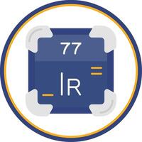 Iridium Flat Circle Uni Icon vector